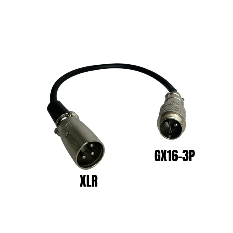 Adaptateur chargeur tous modèles (GX16 3pins mâle- XLR mâle)